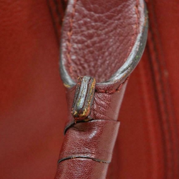 Auth Chloe Marcie Medium Shoulder Bag Leather Red - Picture 3 of 15